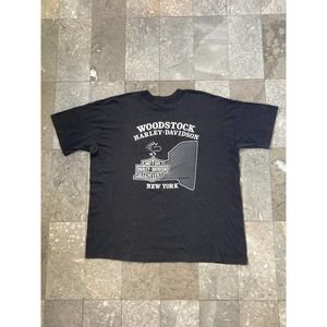 VTG Harley Davidson 3D Emblem Woodstock Shirt XXXL